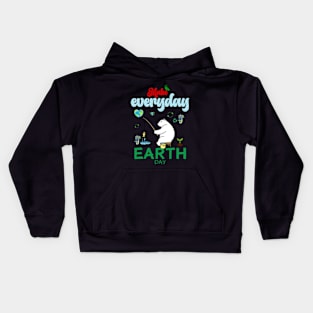 happy funny  earth day 2024 gift april 22 Cute Teacher  Lover Rainbow Kids Hoodie